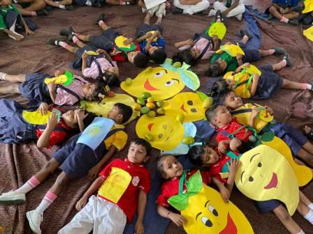 On 11-May-2023, Mango Day was celebrated by our younglings of kindergargarten. The objective behind conducting this activity is to spread awareness,promote creativity and spark the imagination of the little ones.Our tiny tots were blooming with happiness throughtout the day.it was a fun learning experience for them.